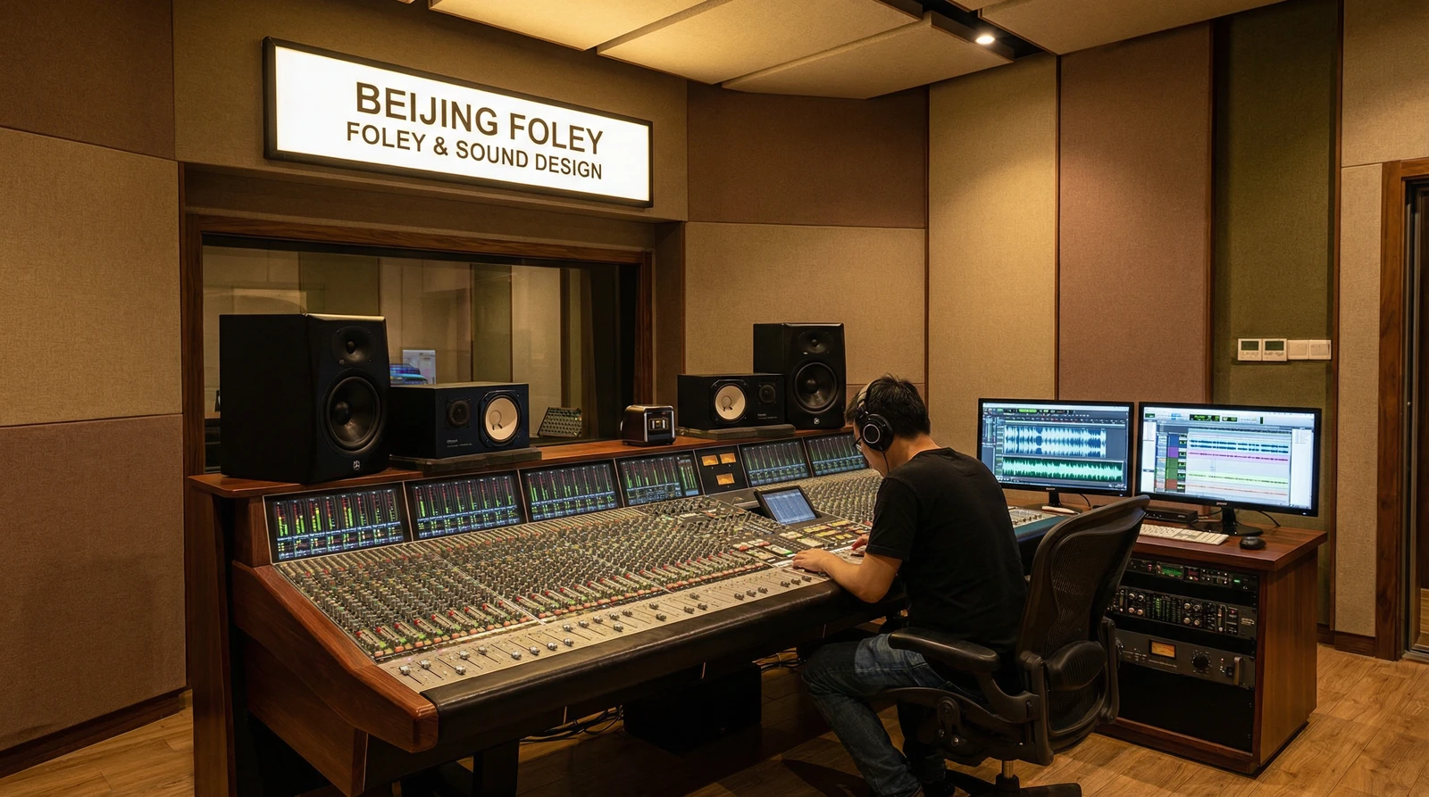 麻豆传媒专业录音棚音效制作现场
